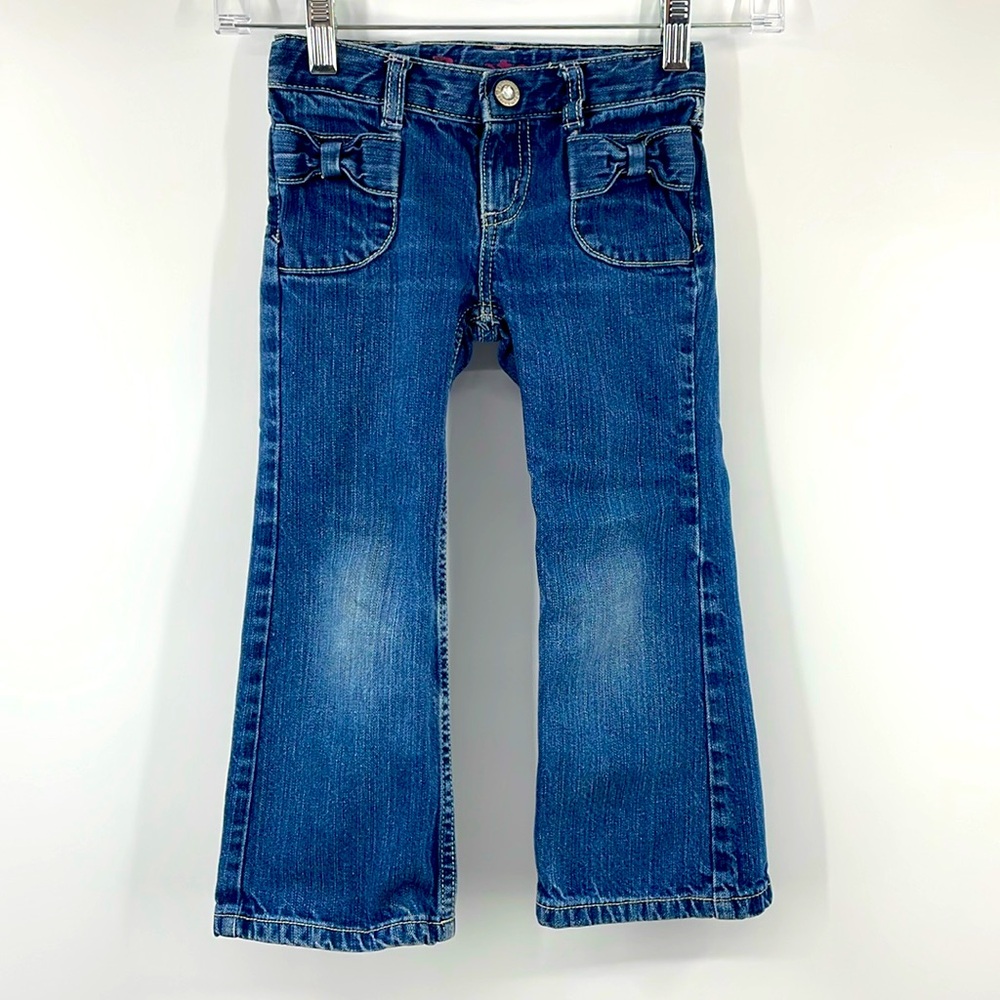 2013 Gymboree Bootcut Jeans w/ Bow Pockets Size 4